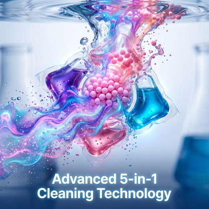 5-in-1 Dissolvable Magic Laundry Pods – No Mess, Deep Clean Wash