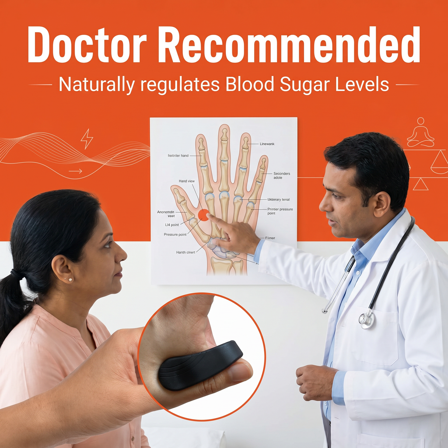 Acuplus+ Sugar Control Acupressure Point Clip