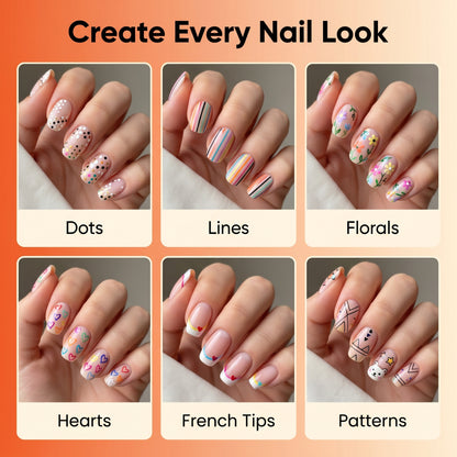 Nail Art Marker Pens – 12 Color DIY Nail Design Set